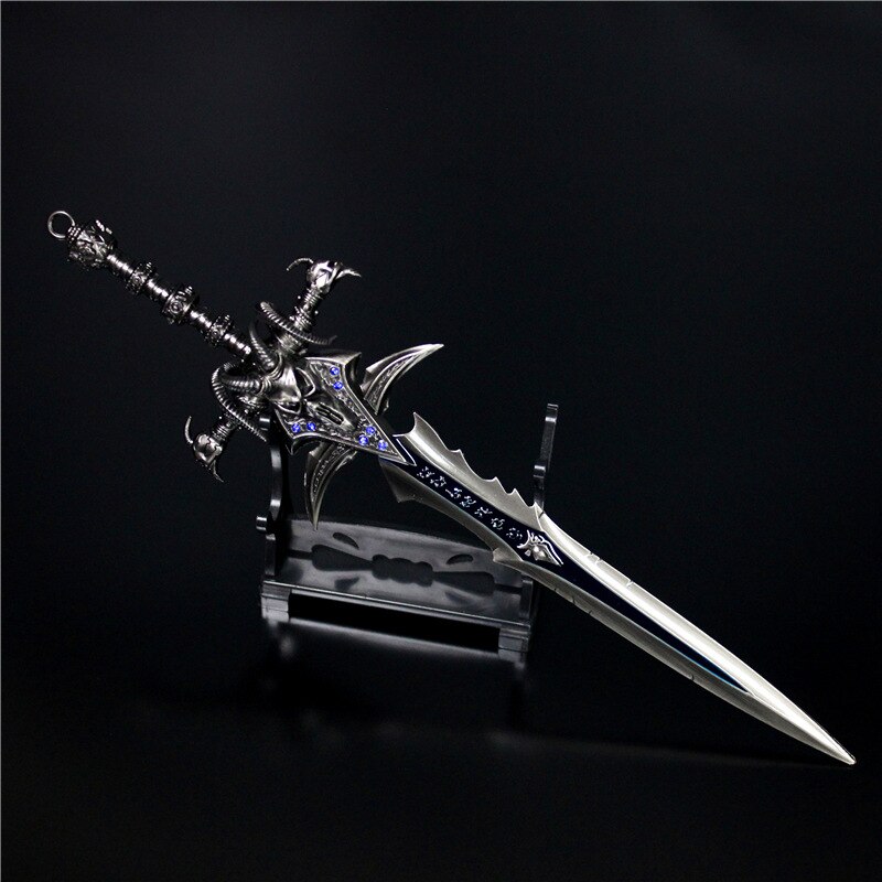 22CM/8.7'' Lich King Sword Frostmourne Model Game Peripheral Keychain