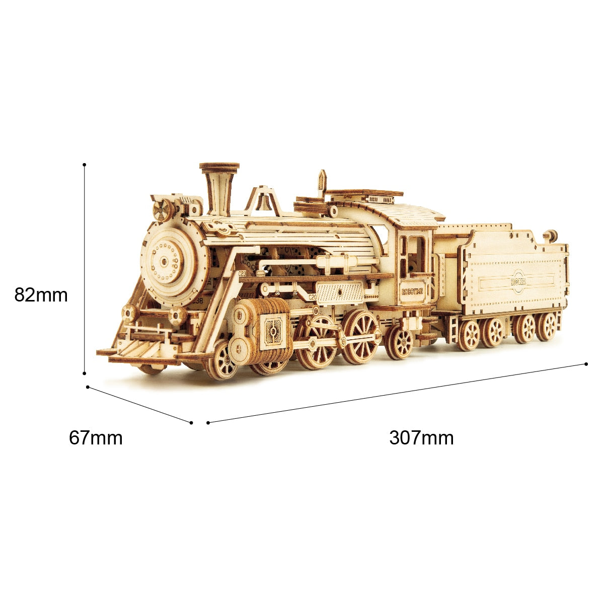 Diy Steam Train Model Wooden Assembly Kits Present