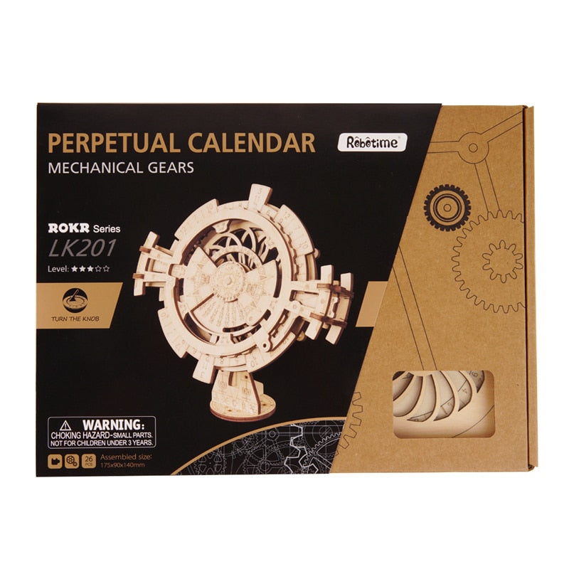Perpetual Calendar Wooden Model Building Kits