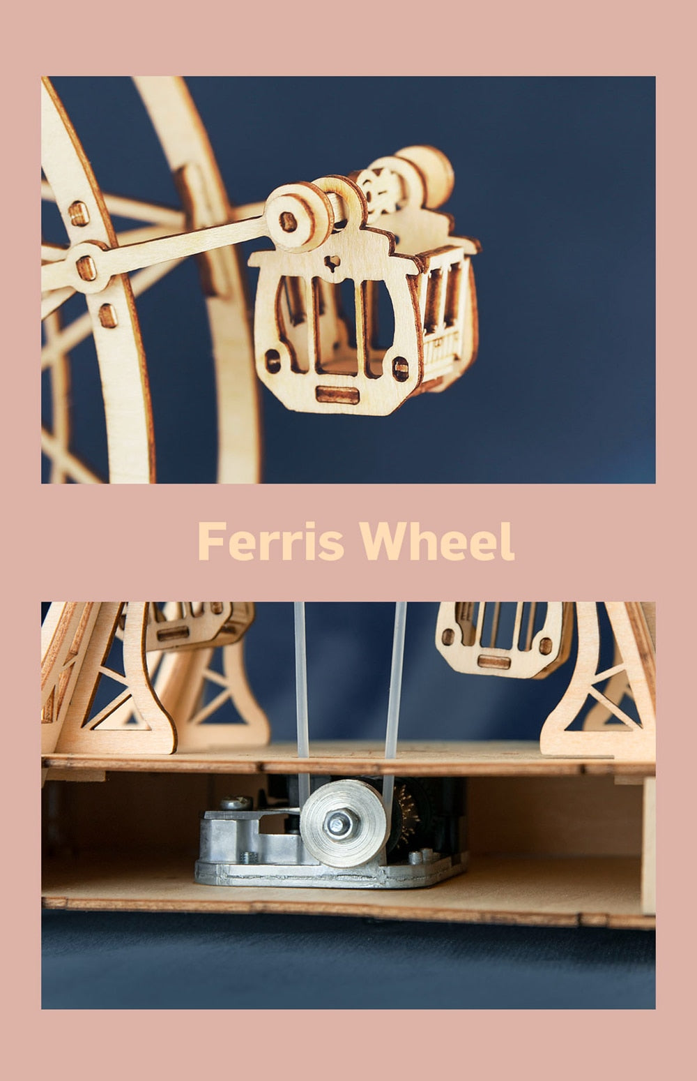 3D Ferris Wheel Wooden Model Building Block Kits