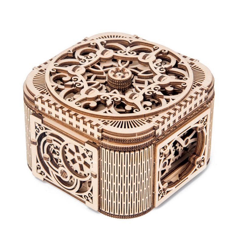 3D Wooden Mechanical Puzzle Jewelry Box Model Building Kits