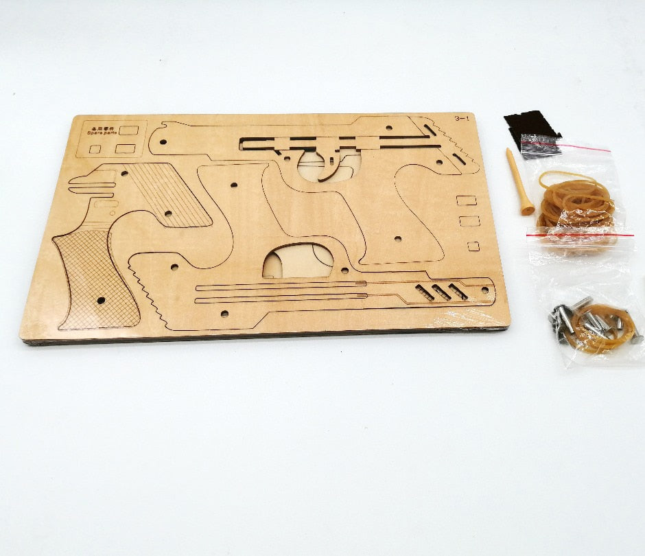 3D Wooden Puzzle Woodcraft Assembly Kit Hunting Wolf Eagle Train