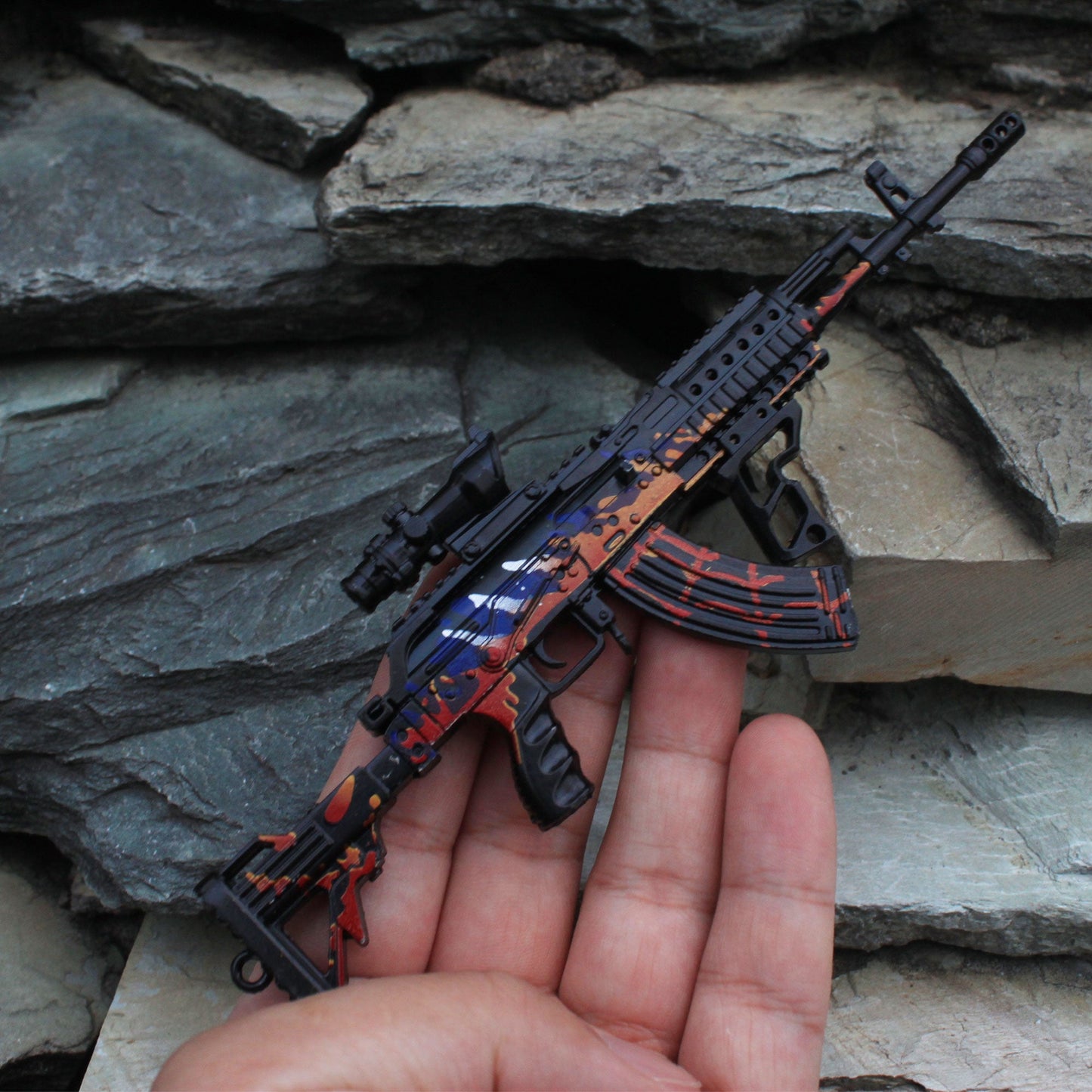 Metal Beryl M762 Miniature Assault Rifle Small Gun Model 17CM/6.7"