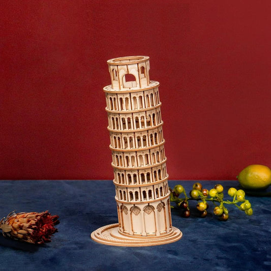 Diy 3D Tilting Step Tower Popular Wood Puzzle Kit Present