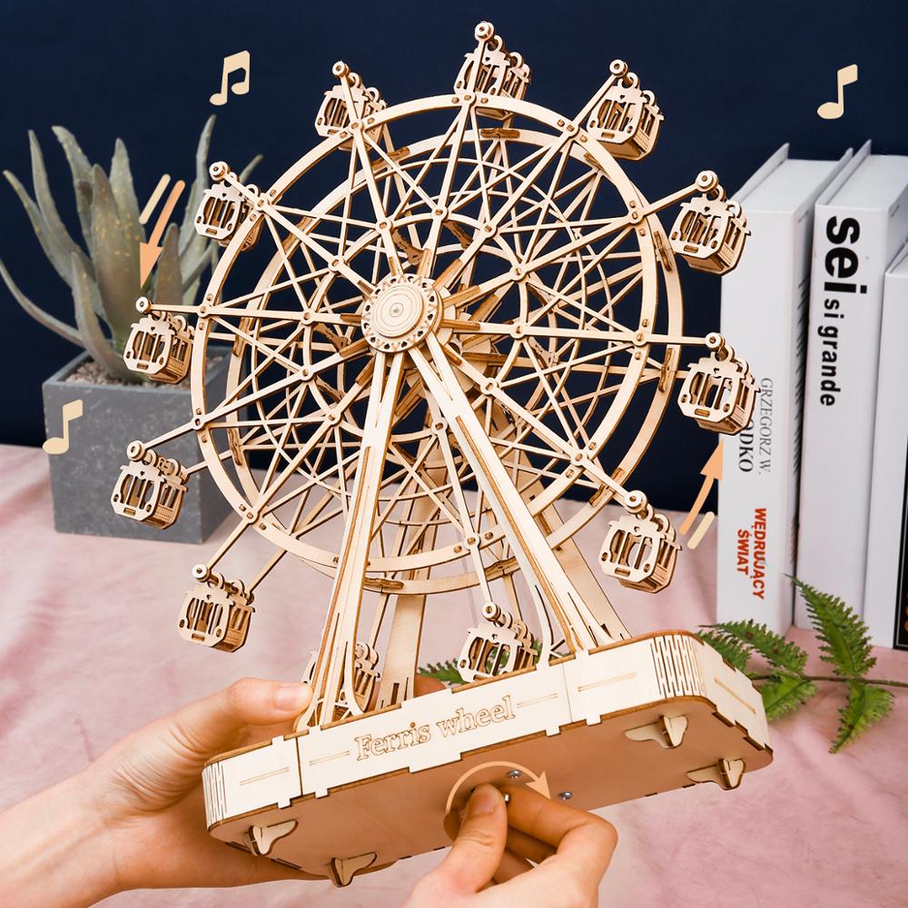 3D Ferris Wheel Wooden Model Building Block Kits