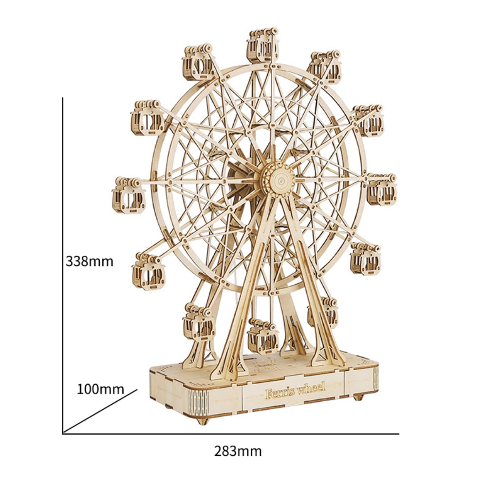 3D Ferris Wheel Wooden Model Building Block Kits