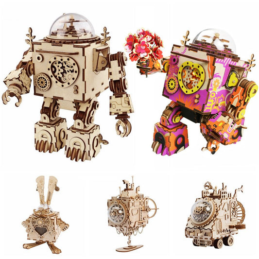 Diy Steampunk Robot Model Assembly Kits Present