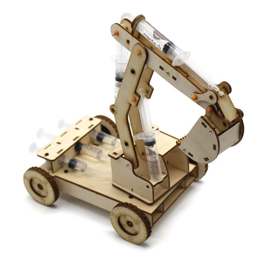 Experiment Technology Toy Set  DIY Hydraulic Excavator Model Puzzle Painted Kids Toys
