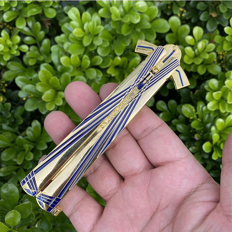 Blunt Saber Excalibur Butterfly Knife Display Metal Model