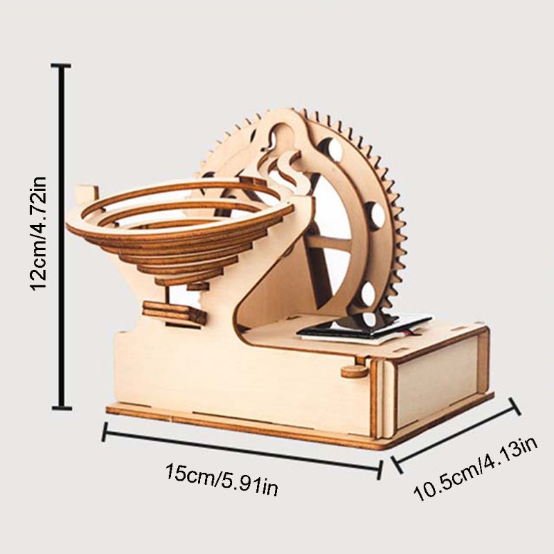 Wooden Solar Track Ball DIY 3D Wooden Race Run Maze Puzzle Building Kits Toys