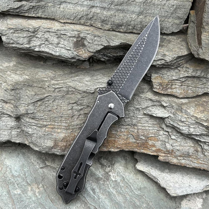 Evil Dragon Sculpture Knife Folding Knife
