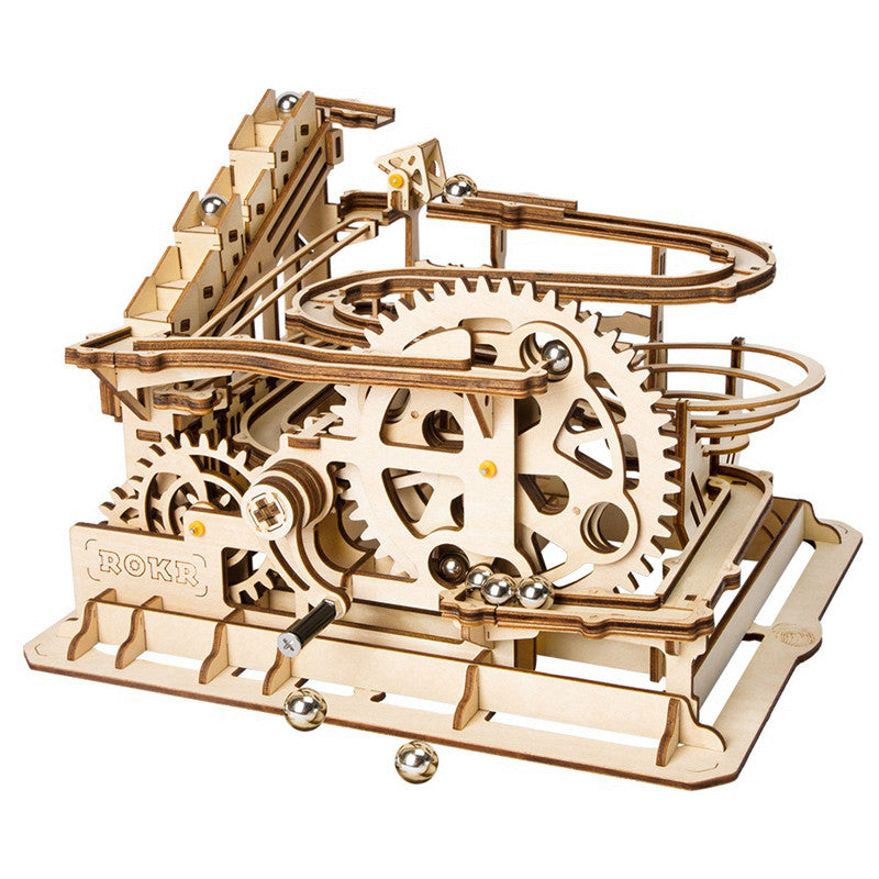 DIY Waterwheel Wooden Model Building Block Kits