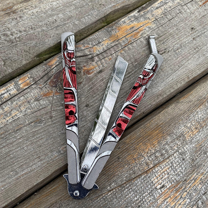 Blunt Blade Colossal Titan Balisong Model for Collection