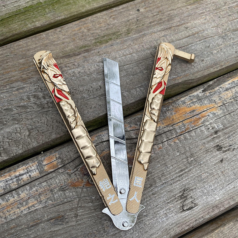 Armored Titan Blunt Blade Balisong Model for Collection