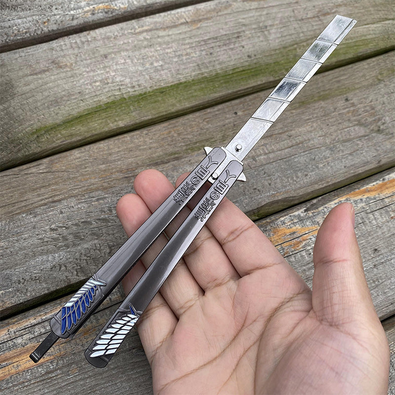 AOT Wings of Liberty Butterfly Knife Blunt Blade Collection Model