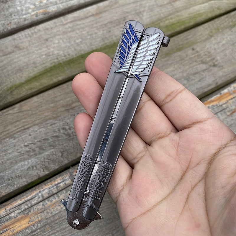 AOT Wings of Liberty Butterfly Knife Blunt Blade Collection Model