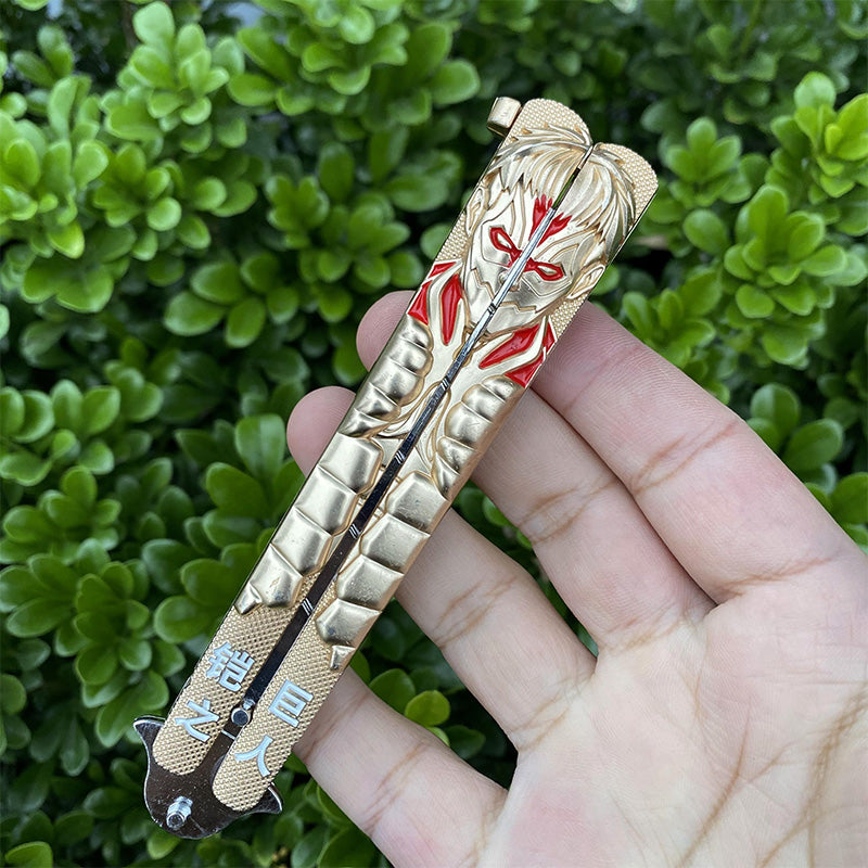 Armored Titan Blunt Blade Balisong Model for Collection