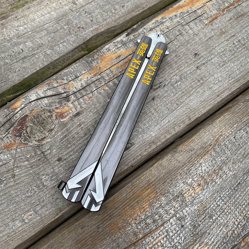Apex Metal Blunt Butterfly Knife For Collection