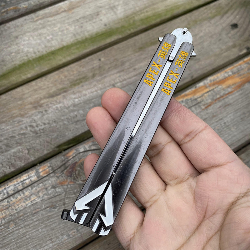 Apex Metal Blunt Butterfly Knife For Collection