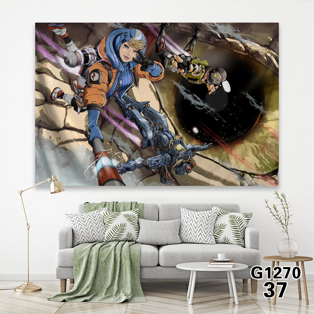 Customized Game Characters Tapestry Wall Arts Gamers Room ...