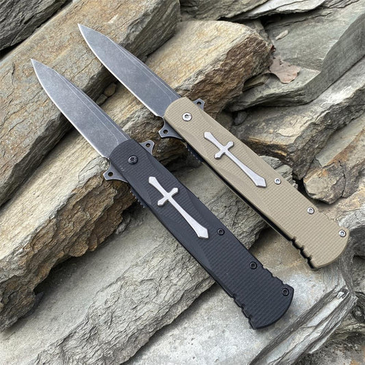 Cross Knife Christian Folding Knife