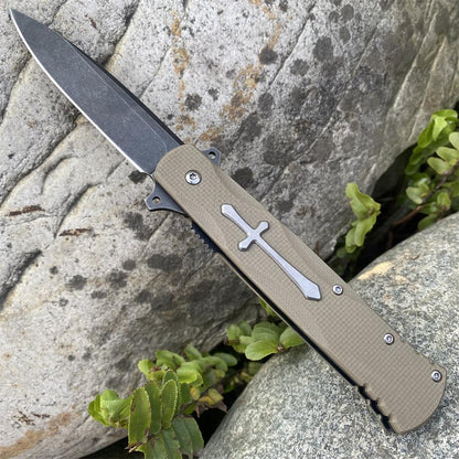 Cross Knife Christian Folding Knife