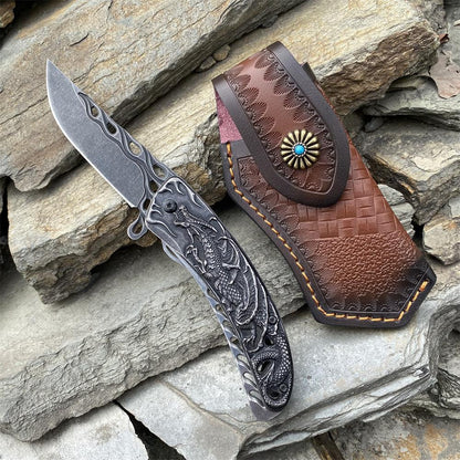 3D Western Dragon Folding Knife