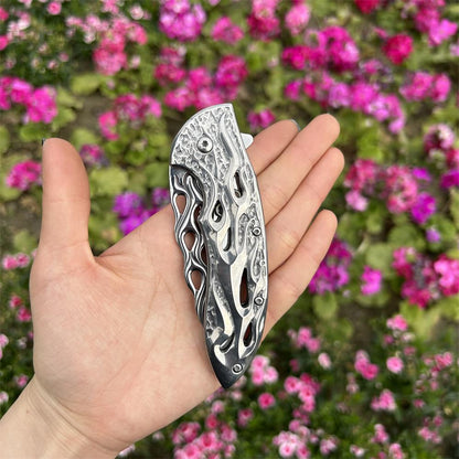 Fantastic Flame Shape Folding Knife