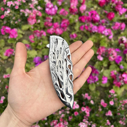 Fantastic Flame Shape Folding Knife