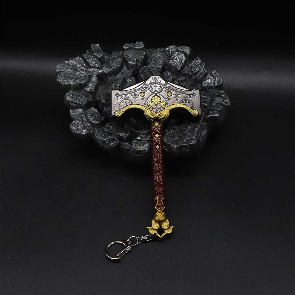 Metal Kratos Weapon Thor Hammer Mjölnir Keychain – Leones Marvelous Items