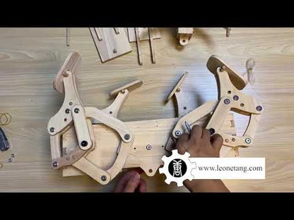 Handmade Three Kingdom Walking Wooden Ox Model Kit 