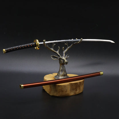 Creative Metal Elk Head Wooden Stand