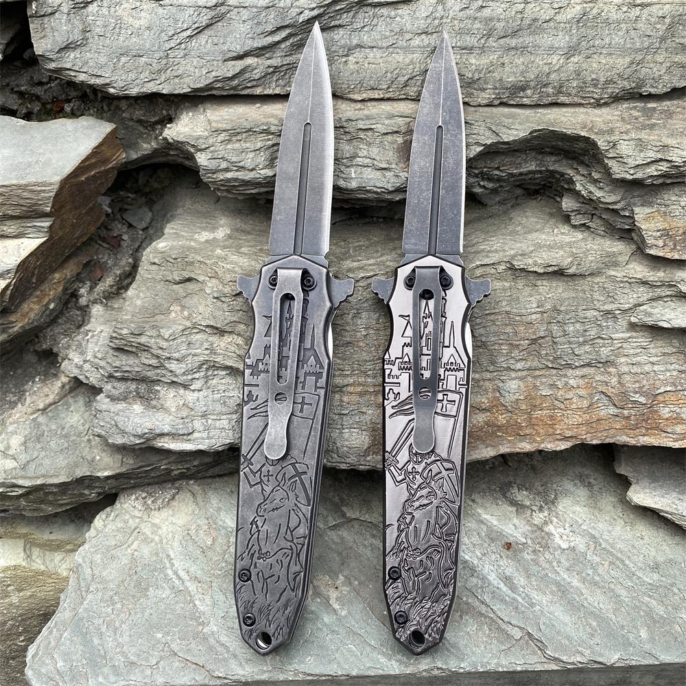 Crusades Knife Knights Templar Folding Knife – Leones Marvelous Items