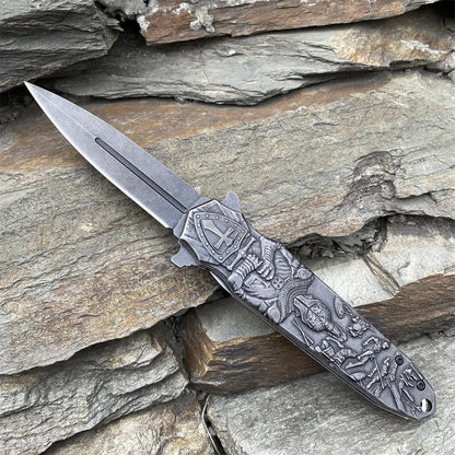 Crusades Knife Knights Templar Folding Knife