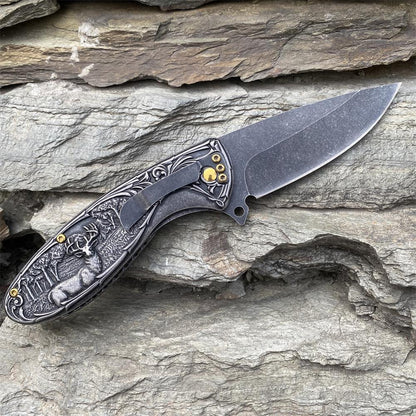 Reindeer Folding Knife