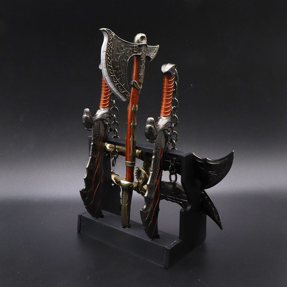Small-Scale Long Handle Weapon Small Swords/Katanas Composite Display Stand 3 In 1 Pack
