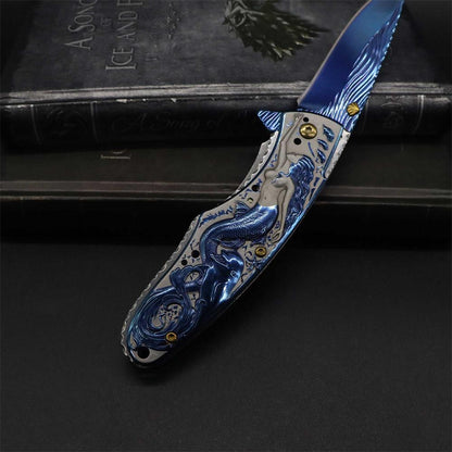 Mermaid Folding Knife Cool Collective Camping Knife