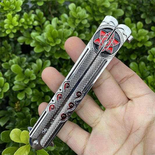Sharingan Butterfly Knife Balisongs Metal Collection Model