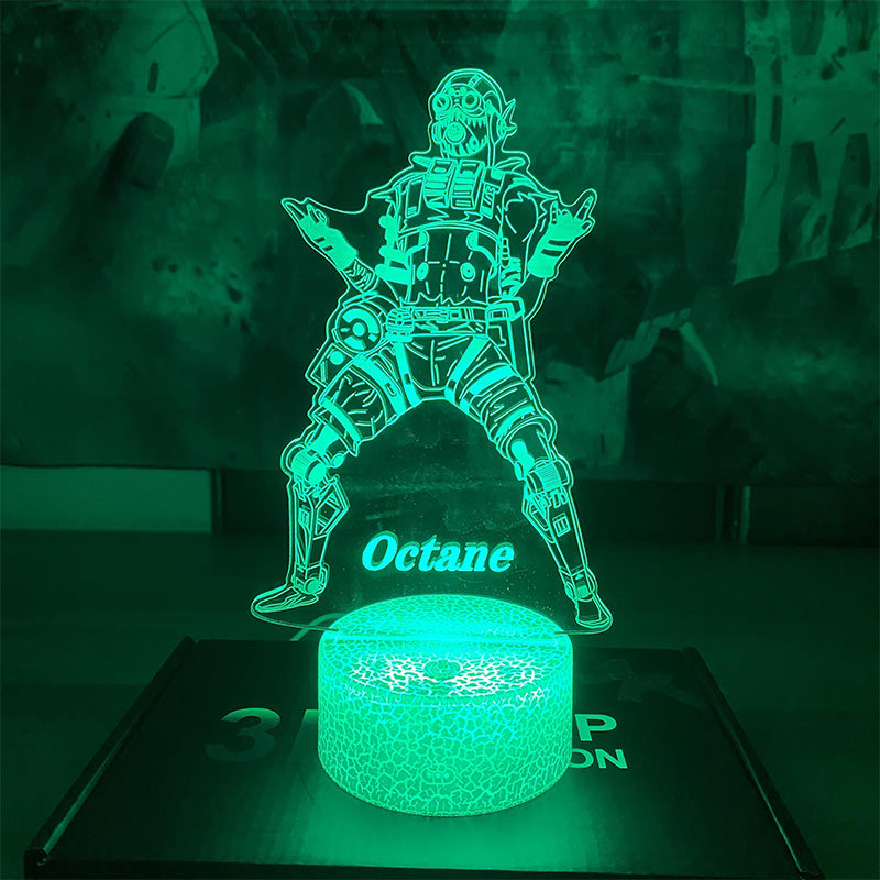 Customized Octane 7 Color Luminous Night Lamp