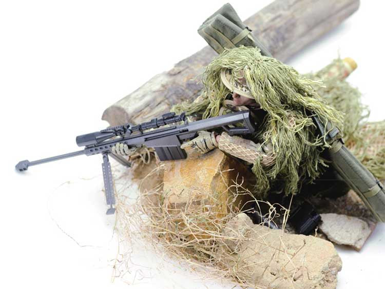 1:6 12" Woodland Wear Sniper Action Figure