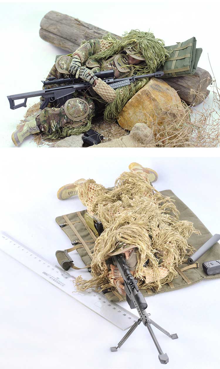 1:6 12" Woodland Wear Sniper Action Figure