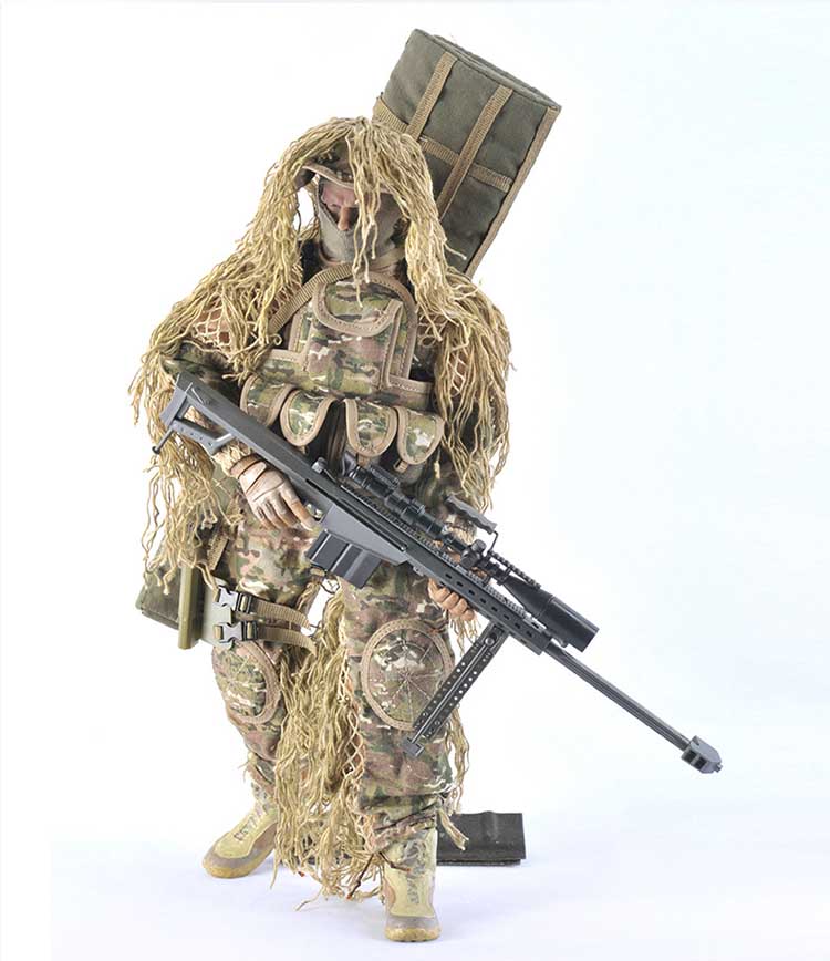 1:6 12" Woodland Wear Sniper Action Figure