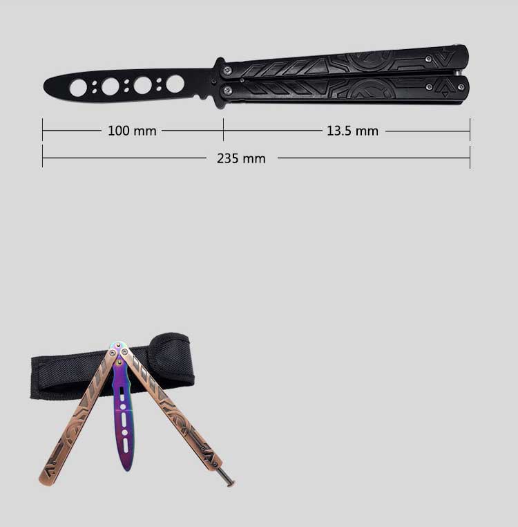 High-End OW Game Peripheral  Stainless Steel Butterfly Knife Model
