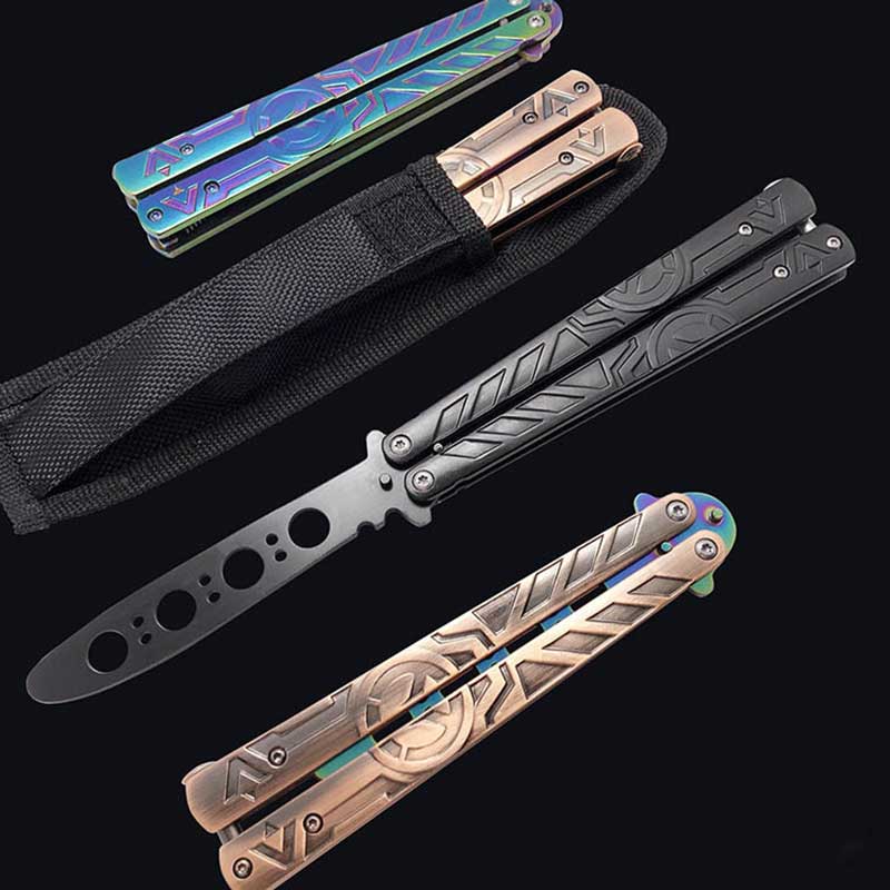 High-End OW Game Peripheral  Stainless Steel Butterfly Knife Model