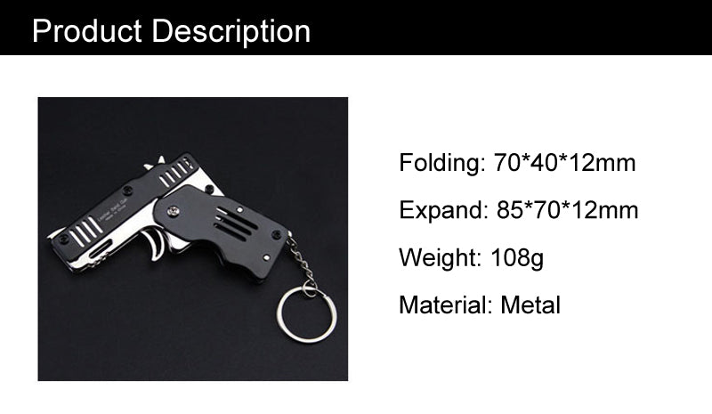Foldable Metal Rubber Band Gun