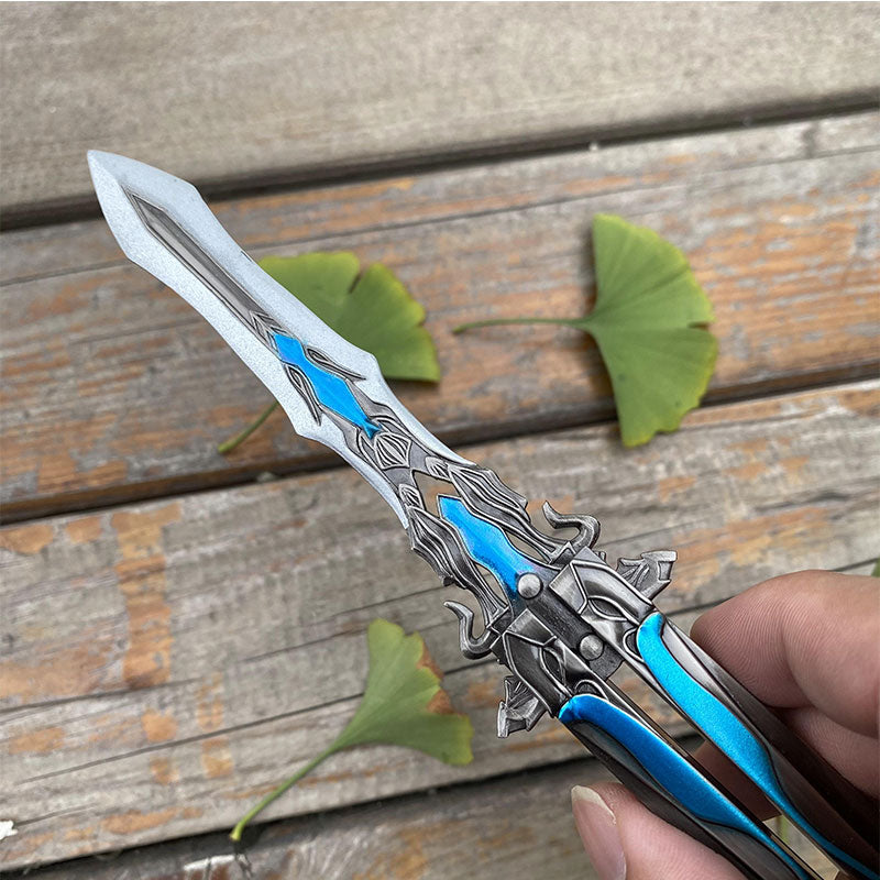 Blunt Seven Kill Sword Butterfly Knife Metal Display Model
