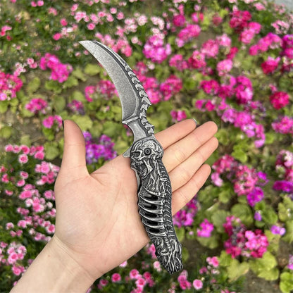 Cool Skull Folding Knife Tool