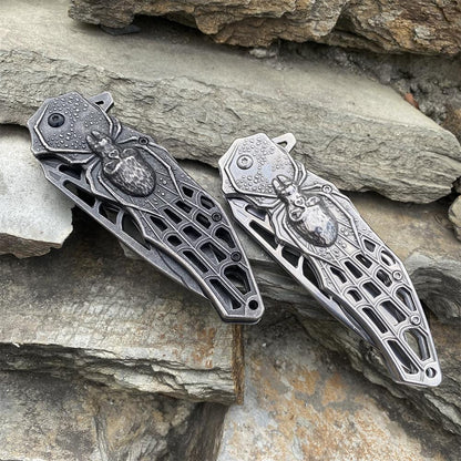 3D Skeleton Spider Folding Knife