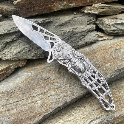 3D Skeleton Spider Folding Knife