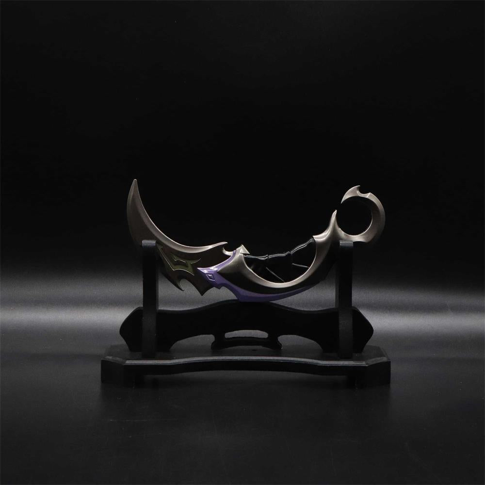 Metal Purple Reaver Karambit Blunt Blade Trainer Cosplay Prop Collectibles